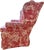 Brunschwig & Fils Custom Wingback Chair in Red Raspberry and Cream in Heritage Toile by Brunschwig & Fils For Sale - Image 4 of 17