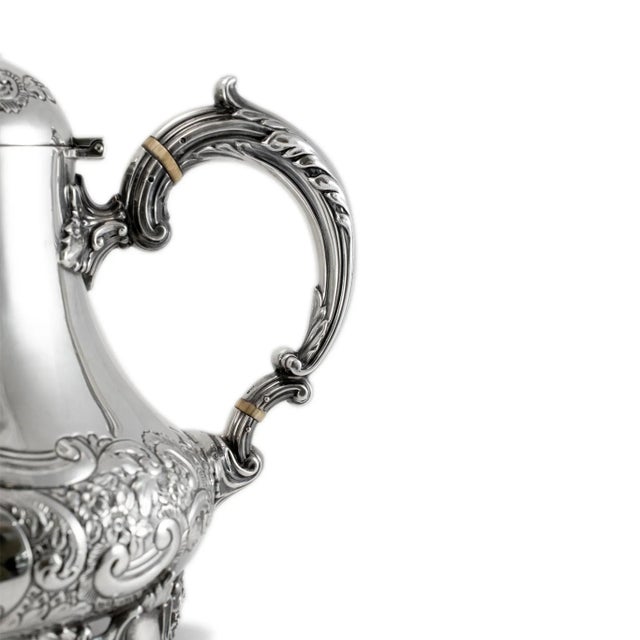 Antique j.g Ltd Heavy 925 Sterling Silver a Teapot With Hinged Cover For Sale In Houston - Image 6 of 10