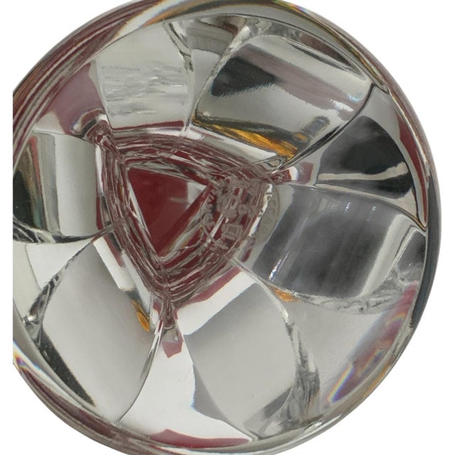 Modern Vintage Baccarat Neptune Crystal Water Goblets Discontinued Signed - Set of 10 For Sale - Image 3 of 6