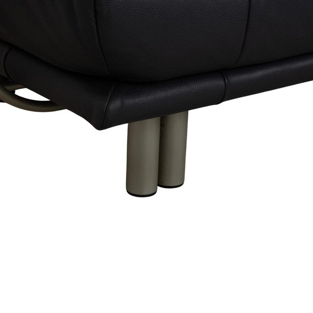 Dark Blue Leather BMP 418 Two-Seater Sofa from Rolf Benz For Sale - Image 6 of 14