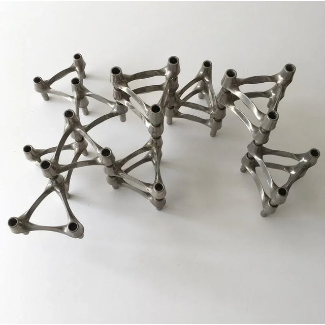 Stackable Candleholder attributed to Ceasar Stoffi and Fritz Nagel for Bmf, West Germany, 1970s For Sale - Image 4 of 7
