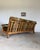 Scalloped Carved Turned Danish Oak Henning Kjærnulf Style Sofa Couch Olive Wool For Sale - Image 13 of 16