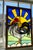 Canary Yellow Stain Glass Rooster and Vibrant Sunrise For Sale - Image 8 of 11