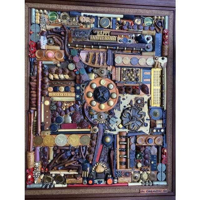 Postmodern Original Jos. Carmassi Mixed Media Assemblage “Outer Space” (1992) For Sale - Image 3 of 10