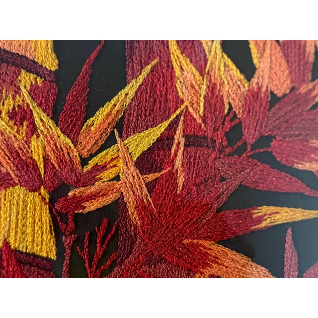 1930s Vintage Asian Embroidery Art C 1930s For Sale - Image 5 of 7