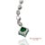 Metal Gia Certified Platinum 900 Natural Diamond and Colombian Emerald Pendant For Sale - Image 7 of 13