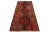 This exquisite vintage Persian Shiraz rug is meticulously-knotted from high-quality wool. It features a rich red field...