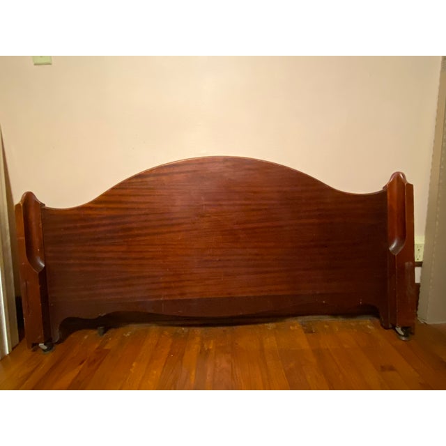 Vintage Wood Bedroom Set Grape Clusters: Full Size Double Bed Frame Matching Side Table & Chest of Drawers For Sale - Image 14 of 17