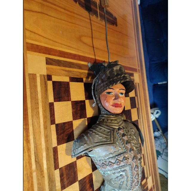 Wood 19th Century Wood & Brass Marionette of Saint Joan of Arc For Sale - Image 7 of 14