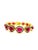Bochic “Capri” Vintage Natural Ruby & Diamond Bracelet Set In 18K & Silver For Sale In New York - Image 6 of 7