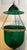 Large Antique 19th Century American Federal Emerald Green Blown Glass Bell Jar Hall Lantern With Witch's Hat Smoke Shade For Sale - Image 4 of 11