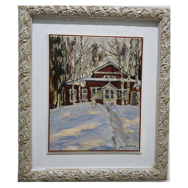 Boris Lavrenko, Red House Snow, 1989 For Sale