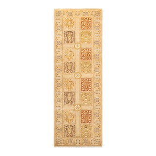 Mogul, One-of-a-Kind Hand-Knotted Runner Rug - Ivory, 2' 8" x 7' 9" For Sale