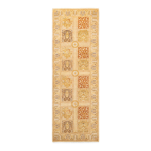 Mogul, One-of-a-Kind Hand-Knotted Runner Rug - Ivory, 2' 8" x 7' 9"