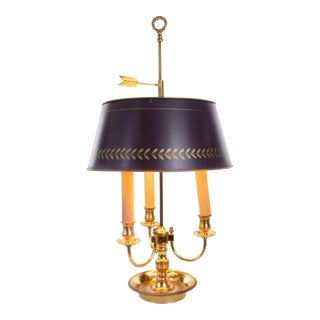 French Bronze Boiled Desk Lamp in the Style of Louis Tule XV For Sale