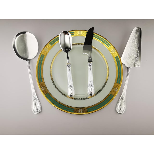 Silver Dessert Cutlery Service 10 People from Odiot Louveciennes, 1890s, Set of 54 For Sale - Image 12 of 18