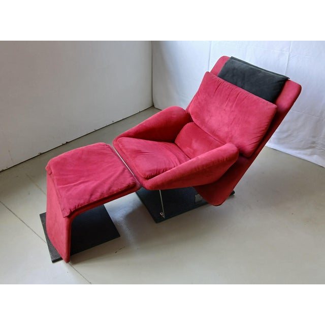 Set of Reclining Chair and Ottoman by Vittorio Introini for Saporiti Italia, 1970s, in Very Good conditions. Designed 1970...