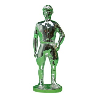 Louis Lejeune Jockey, Standing Chrome Plated Car Mascot For Sale
