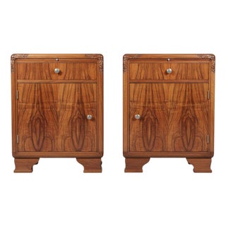 Art Deco Bedside Tables, 1925, Set of 2 For Sale