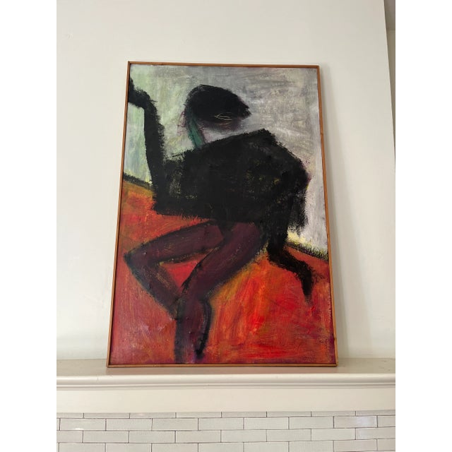 1960s Mid Century Modern Oil on Canvas Dancer For Sale - Image 10 of 13