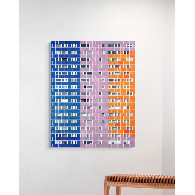 Hercules by Marc Fischer presents a bold urban composition defined by rhythm, repetition, and saturated color. Fischer is...