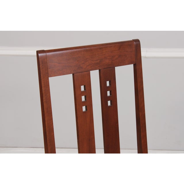 Set of 8 Stickley Cherry 21st Century Dining Chairs For Sale In Philadelphia - Image 6 of 18