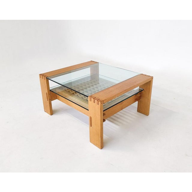 Mid-Century Modern Coffee Table in Wood and Glass attributed to Guiseppe Rivadossi, Italy, 1950s For Sale - Image 9 of 10