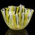 Beautiful vintage Murano hand blown Filigrana stripes Italian art glass mini decorative fazzoletto handkerchief vase....