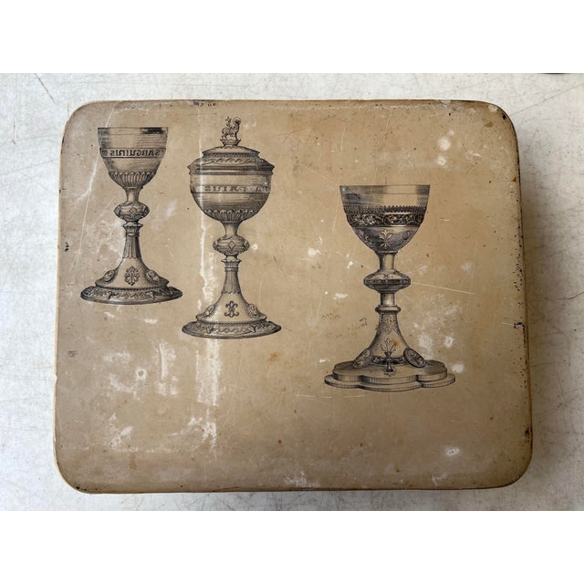 Baroque Vintage Stone With Antique Chalices Print For Sale - Image 3 of 6