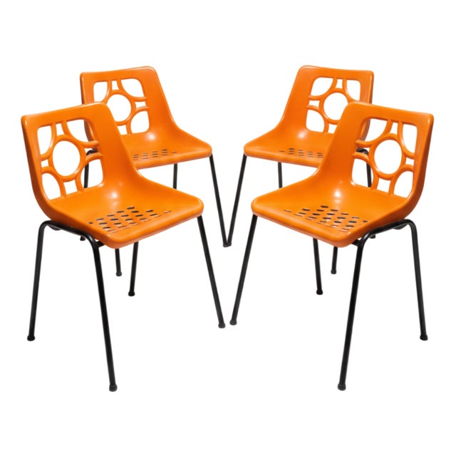 Vintage Space Age Garden Chairs, 1970s, Set of 4 For Sale