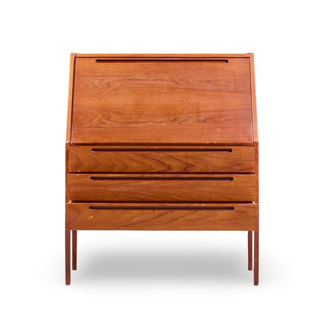 Kai Kristiansen for Tørring Møbelfabrik Mid Century Danish Teak Secretary Desk For Sale - Image 9 of 9