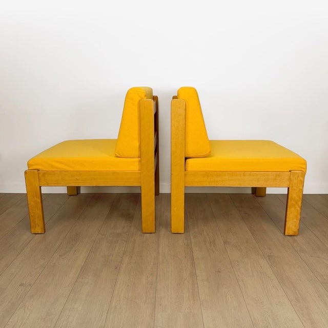 Vintage Scandinavian Pine and Fabric Lounge Chairs, 1960s, Set of 2 For Sale - Image 6 of 18