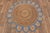 French Blue Round Jute Scallop Rug - 6'x6' For Sale - Image 4 of 9