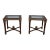 Pair Councill Craftsmen Glass Top Regency Lamp End Tables For Sale