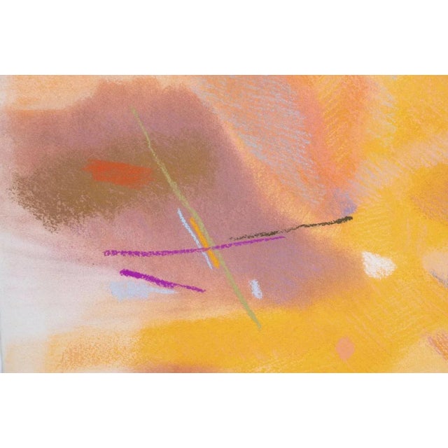 Orange Helen Bershad Rosetta Earth I Diptych Signed Postmodern Pastels 1978 Unframed For Sale - Image 8 of 12