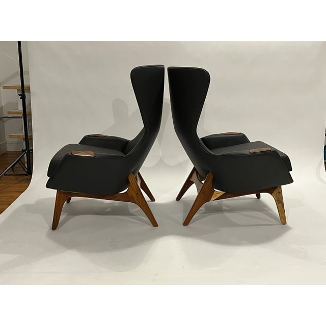 Craft Associates Adrian Pearsall Wing Chairs Model 2231-C, Pair For Sale - Image 4 of 12