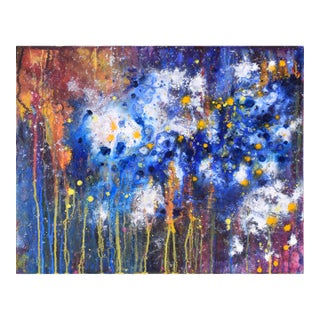 Cosmic Splash - Abstract Expressionist Composition in Acrylic on Canvas by Charles David Francis For Sale