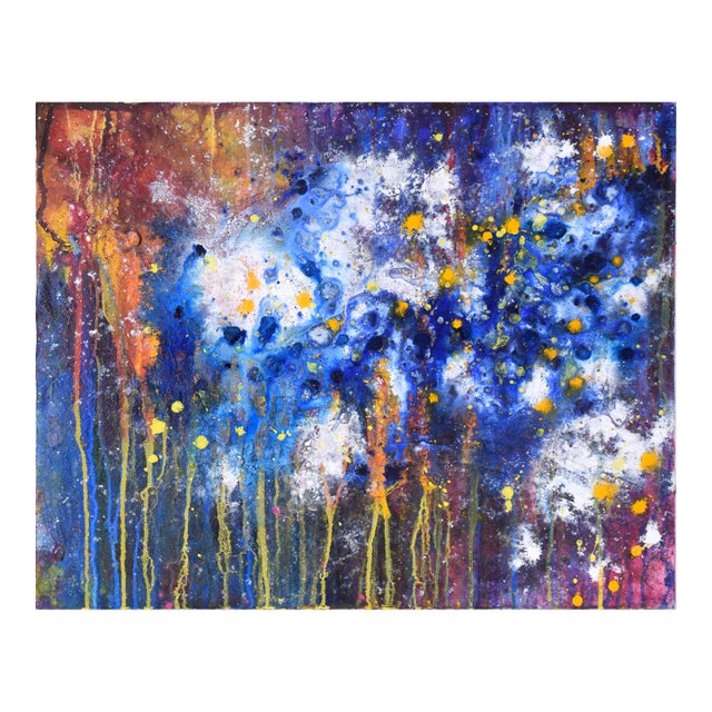 Cosmic Splash - Abstract Expressionist Composition in Acrylic on Canvas by Charles David Francis For Sale