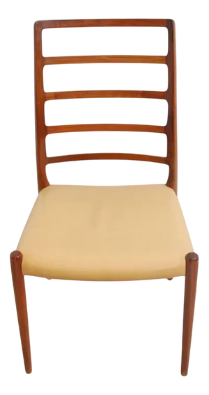 Model 82 Chairs in Rosewood by N. O. Møller, 1960s, Set of 6