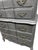 Vintage Tall 6 Drawer Dresser Painted Deep Gray French Hardware Natural Wood Top For Sale In Philadelphia - Image 6 of 12