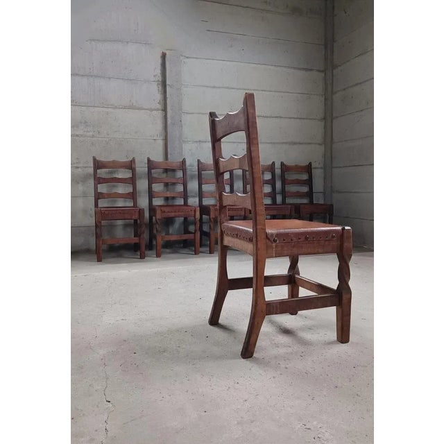 Wood Dining Chairs by James Walter Chapman-Taylor, 1930s, Set of 6 For Sale - Image 7 of 12