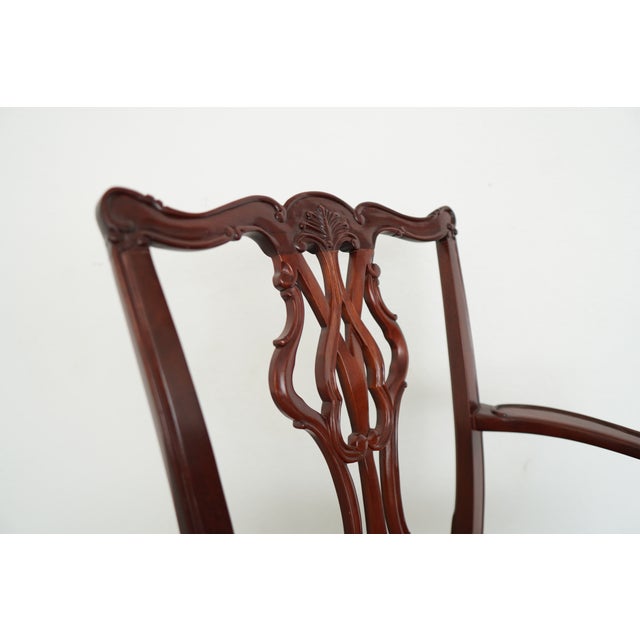 Vintage Chippendale-Style Dining Chairs (Set of 8) For Sale - Image 13 of 16
