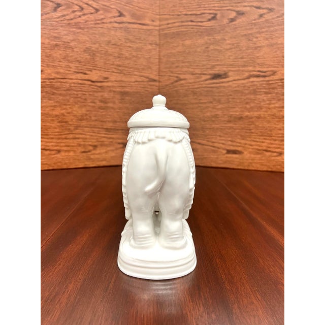 Andrea by Sadek White Porcelain Elephant Candy Dish For Sale - Image 4 of 9