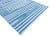 Handmade Cotton Natural Vegetable Dyed Area Rug, Sky Blue and White Striped Dhurrie-10'x14' For Sale - Image 6 of 12