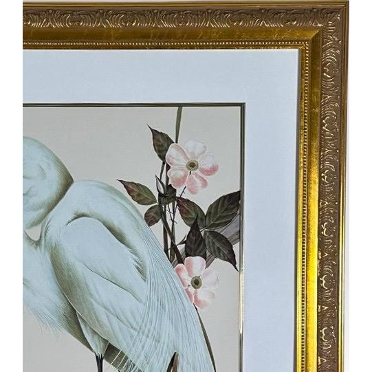 Wood ate 20th Century Art LaMay Signed Limited Edition Passion Plums Herons Gold Gilt Framed Giclee For Sale - Image 7 of 13