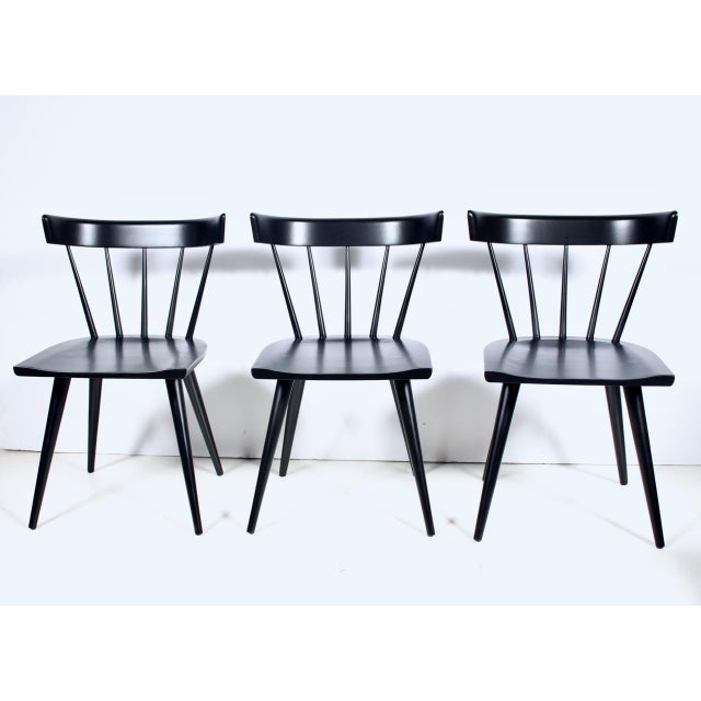 1950s Set of 8 Attributed to Paul McCobb Planner Group Black Dining Side Chairs For Sale - Image 5 of 18