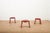 Wooden Stools with Table with South American Motifs, Set of 3, in Good conditions. Designed 1950 to 1959