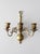 Metal Vintage Brass Three Arm Wall Candle Sconce For Sale - Image 7 of 14