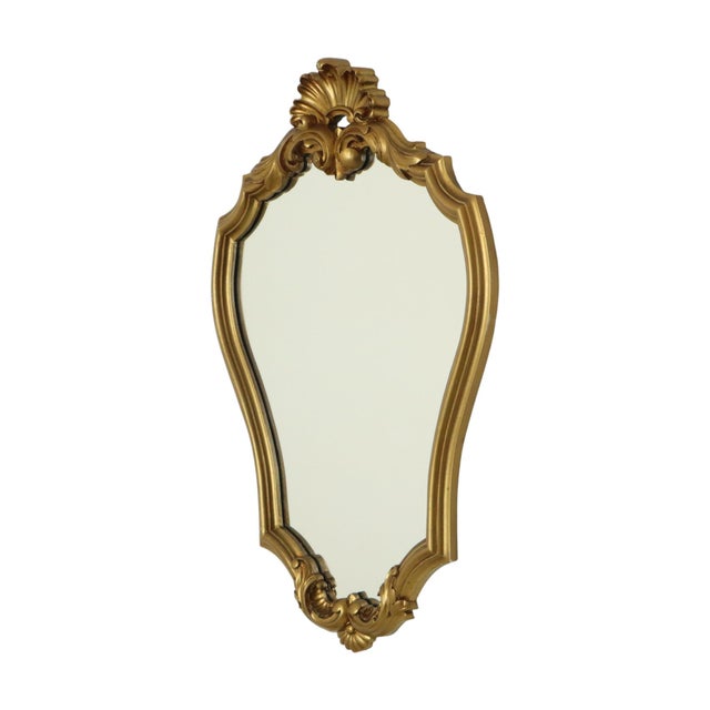 Vintage Gold Mirror, 1960s For Sale - Image 12 of 17