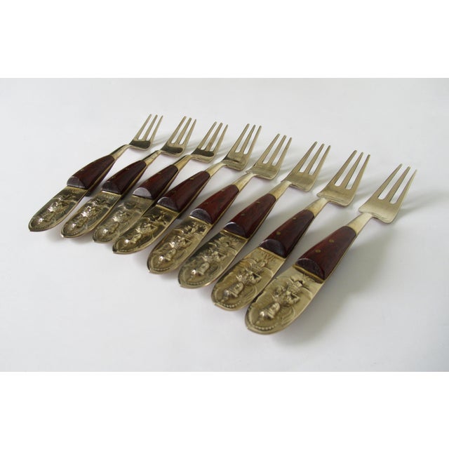 Vintage Asian Siam Brass & Rosewood Flatware Service 26 Pieces Chairish